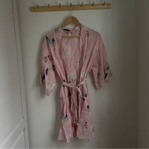 Floral Pink Kimono Robe